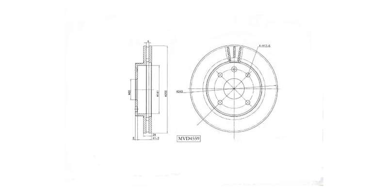 Brake Disc Vented Front Chev Optra 1.6,Deawoo Tacuma 2003 2011 (Single)