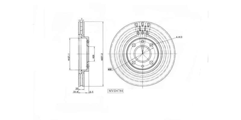 Brake Disc Vented Front Fiat 500 900Cc,Panda,Ftilo 2003 2022 (Single)