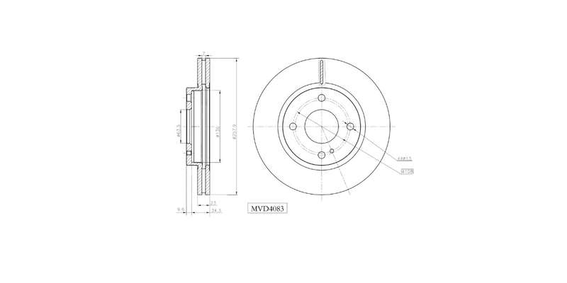 Brake Disc Vented Front Ford B Max 2015>,Fiesta [2][3][4]2005 2015 Figo 2010> (Single)