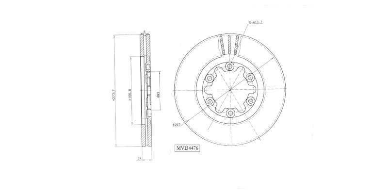 Brake Disc Vented Front Ford Ranger 1800,2500D, F8,Wl,Wlt 2000 2006 (Single)