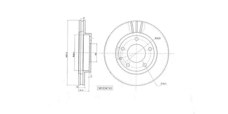 Brake Disc Vented Front Ford Telstar 1993 1997,Mazda 626 1993 2000,Mx6 93> (Single)