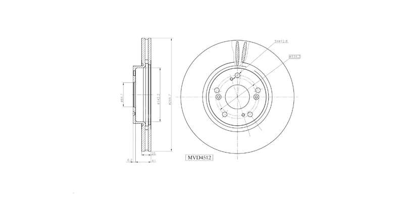 Brake Disc Vented Front Honda Accord Vii 2.4 S 2003 2008 (Single)