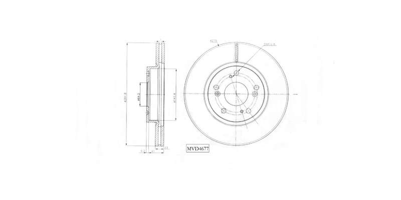 Brake Disc Vented Front Honda Civic,Fr V 2006 2012 (Single)