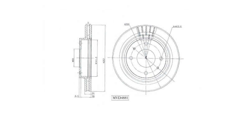 Brake Disc Vented Front Hyundai Elantra 1.6,2.0,Crdi,Matrix,Sonata 1996 2011 (Single)