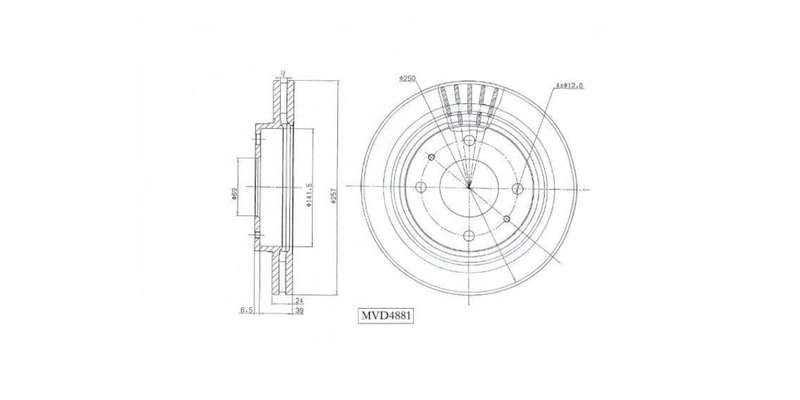 Brake Disc Vented Front Hyundai Elantra 1.6,2.0,Crdi,Matrix,Sonata 1996 2011 (Single)