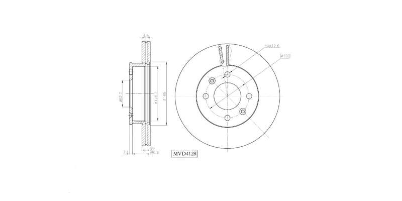 Brake Disc Vented Front Hyundai Getz 1.3,1.4,1.5Crdi,1.6 2003 2012 (Single)