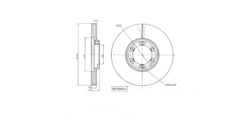 Brake Disc Vented Front Isuzu Frontier,Kb320,Trooper 1993 2004 (Single)