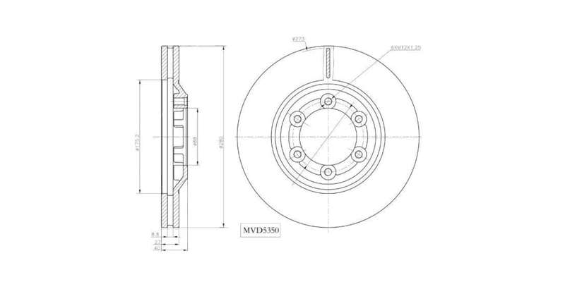 Brake Disc Vented Front Isuzu Kb250,Kb300 2013> (Single)
