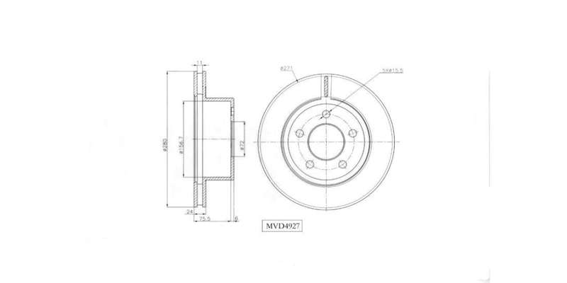 Brake Disc Vented Front Jeep Cherokee,Grand Cherokee Erh Mlf 1992 2007 (Single)(MVD4927)