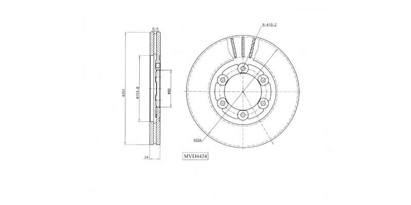 Brake Disc Vented Front Kia K2700 2.7D Ldv 2001> (Single)