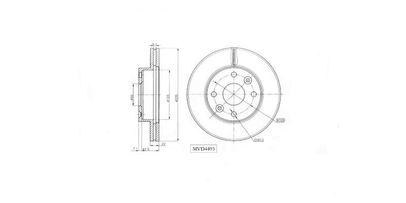 Brake Disc Vented Front Kia Rio 1.3,1.5,Rio 2 1.4,1.6 2000 2010 (Single)