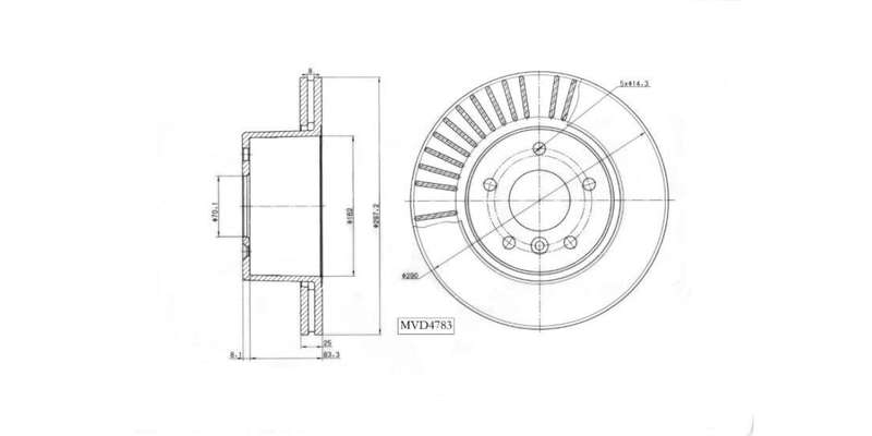 Brake Disc Vented Front Landrover Discovery[1][2] 1994 2005 (Single)
