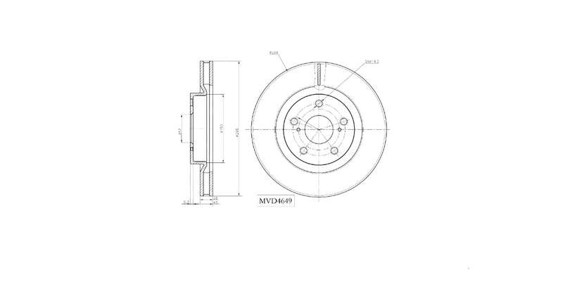 Brake Disc Vented Front Lexus Es300H,Auris X ,Rav 4 Iii,Iiv 2006 2018 (Single)