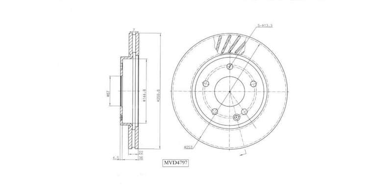 Brake Disc Vented Front Mercedes A160 [W168] 2000 2005 (Single)