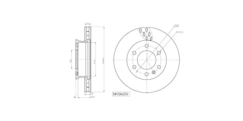 Brake Disc Vented Front Mercedes Sprinter 2007> Vw Crafter 35,50 2006> (Single)