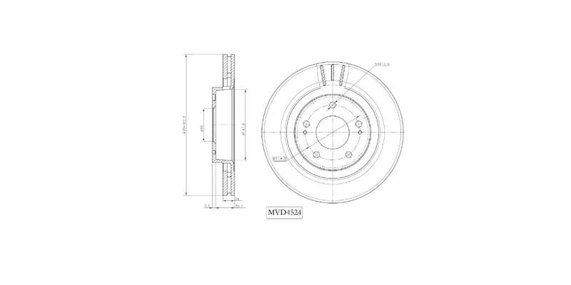 Brake Disc Vented Front Mitsubishi Outlander 2003 2014 (Single)