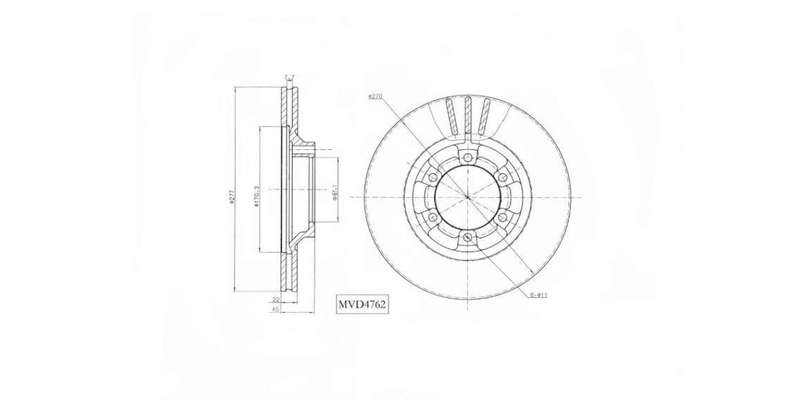 Brake Disc Vented Front Mitsubishi Pajero,Colt 4G54,4M40T,6G72,4D56,6G72 1983 2001 (Single)