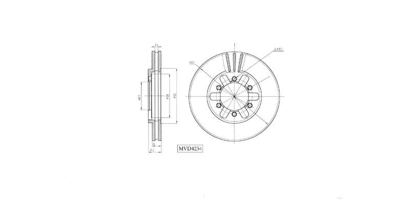 Brake Disc Vented Front Nissan 1 Tonner 1988 1996,Hardbody 1999 2002,Np300 2009> (Single)