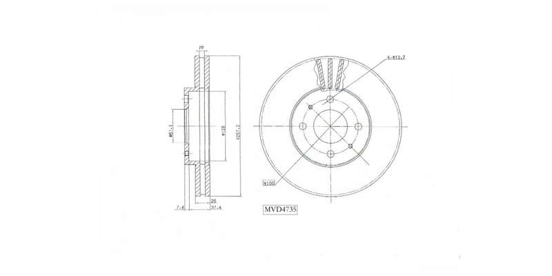 Brake Disc Vented Front Nissan 200,Sabre,Sentra 200Gsi Sti 1993 2002 (Single)