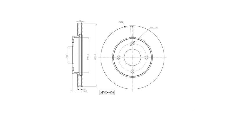 Brake Disc Vented Front Nissan Livina,Tiida,Grand Livina 2006 2014 (Single)