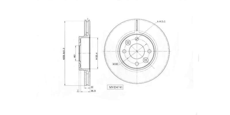 Brake Disc Vented Front Nissan Micra 2004 2017,Np200 2008>.Clio 3 2006 2010, Modus 05> (Single)