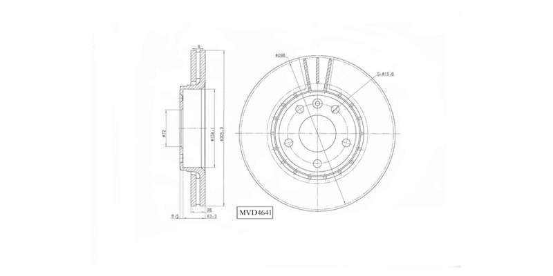 Brake Disc Vented Front Nissan Primastar,Vivaro 2006> Renault Trafic 2006> (Single)