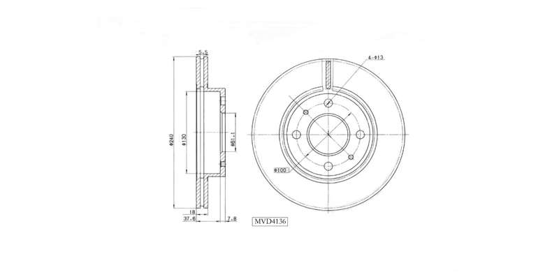 Brake Disc Vented Front Nissan Sabre,Sentra 140I,160I,1.8I 1993 2002 (Single)