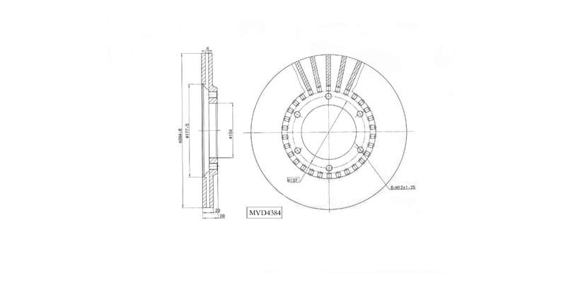 Brake Disc Vented Front Nissan Safari 4X4 Ldv 1982 1986 (Single)