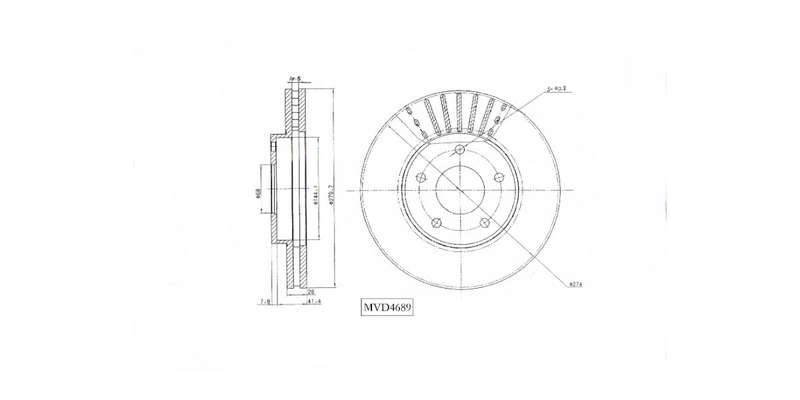 Brake Disc Vented Front Nissan X Trail 2.0,2.2,2.5 2001 2008 (Single)