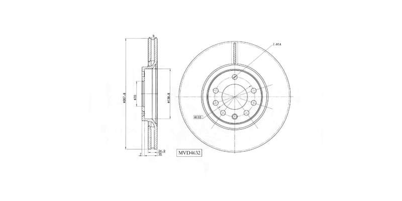 Brake Disc Vented Front Opel Adam 1.4S 14 > Opel Astra 2.0T,Gtc,Opc 2001> Meriva 12> Zafira 2006>...