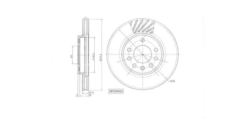 Brake Disc Vented Front Opel Astra,CoRear Solida,Meriva,Zafira, Zafria 2001 2011 (Single)