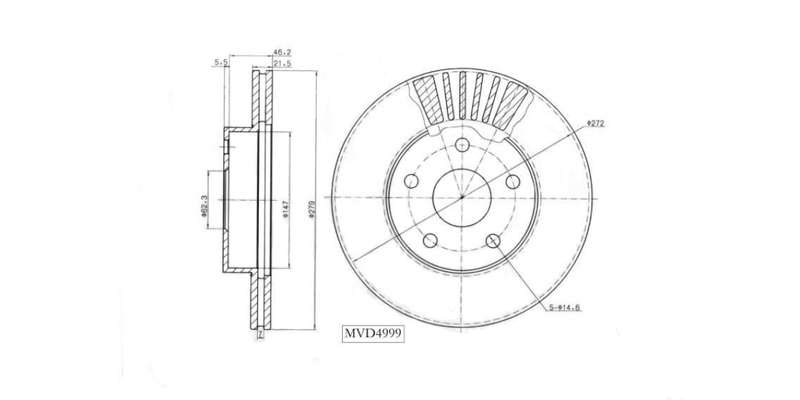Brake Disc Vented Front Toyota Condor 2400I,3000D 2000 2005 (Single)