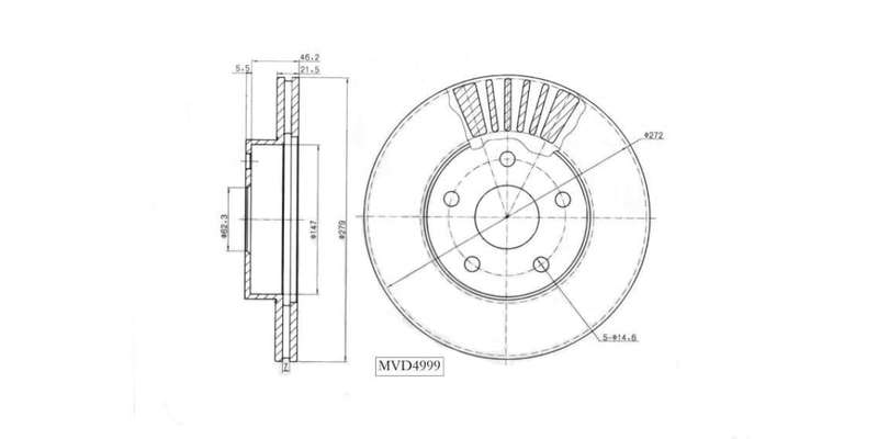 Brake Disc Vented Front Toyota Condor 2400I,3000D 2000 2005 (Single)