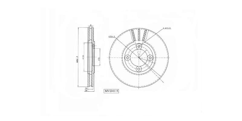 Brake Disc Vented Front Toyota Cressida 1981 1992 (Single)