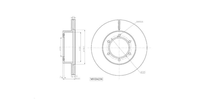 Brake Disc Vented Front Toyota Hilux 2.7I,3.0D 1998 2005 (Single)
