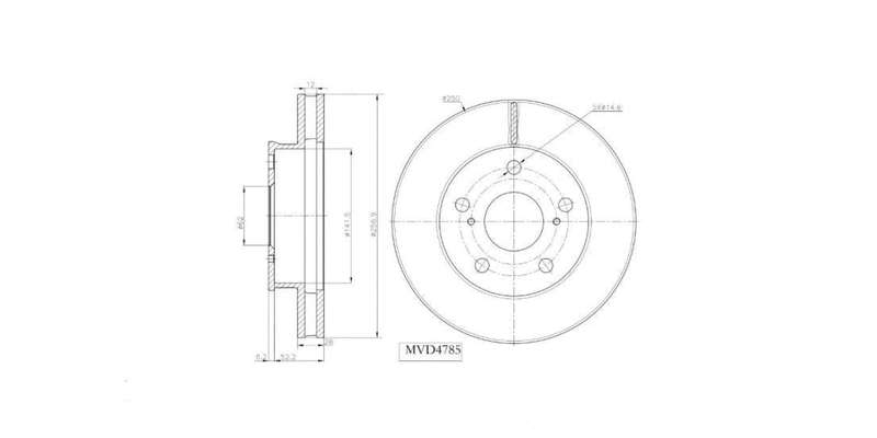Brake Disc Vented Front Toyota Hilux D4D,Vvti 2005 2016 (Single)