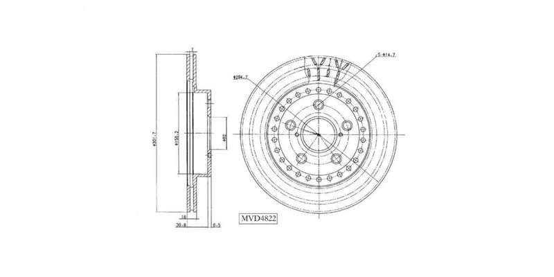 Brake Disc Vented Front Toyota Rav 4 I 2.0 4X4 1995 2000 (Single)