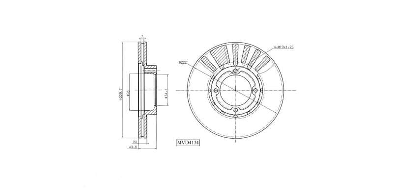 Brake Disc Vented Front Toyota Stallion 1800,2000 1991 2000 (Single)