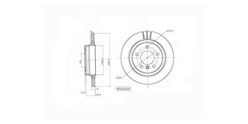 Brake Disc Vented Rear Bmw 318I,320D,320I,323I,325I,328I [E46] 1999 2005 (Single)