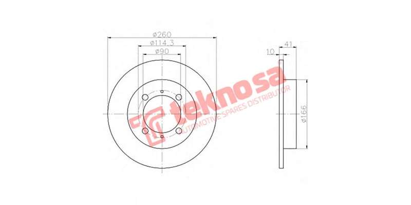 Brake Disc Volvo S40 2.0T V40 Estate 2.0 95 (Rear Solid)