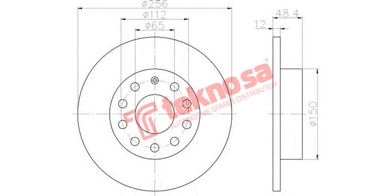 Brake Disc Vw Caddy 1.6 1.9Tdi P Van 05 (Rear Solid)