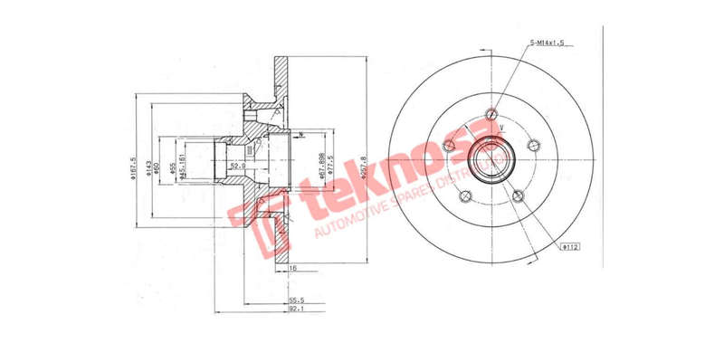 Brake Disc Vw Kombi 1990 (Front Solid)
