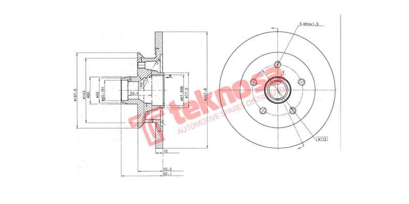 Brake Disc Vw Kombi 1990 (Front Solid)
