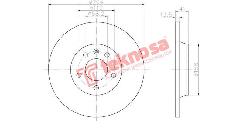 Brake Disc Vw Sharan 1.8T 03 (Rear Solid)