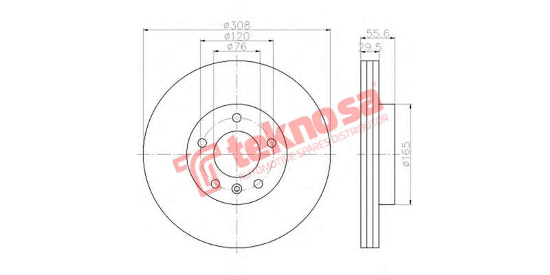 Brake Disc Vw T5 Transporter 1.9 2.5Tdi 05 (Front Vented)