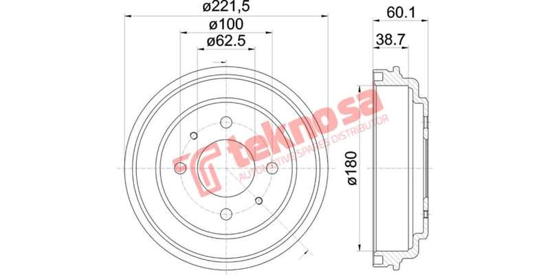 Brake Drum Atos 1.1 (2003 On)(Mx)