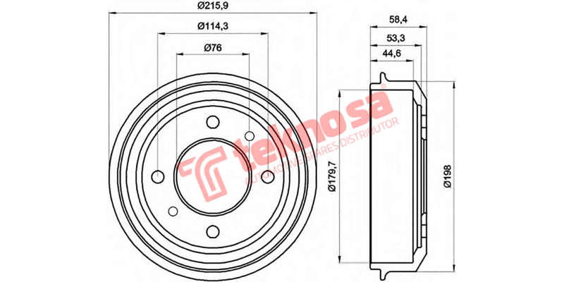 Brake Drum Hyundai Accent 1.3 1.5 00