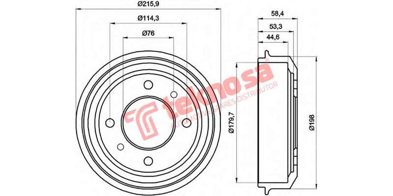 Brake Drum Hyundai Accent 1.3 1.5 00
