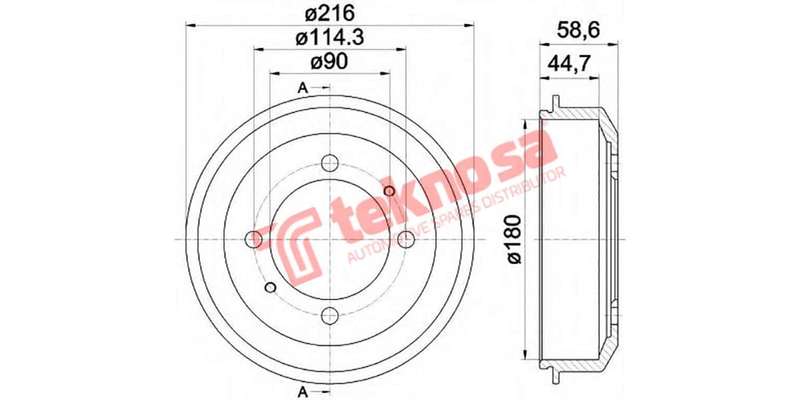 Brake Drum Hyundai Accent 94