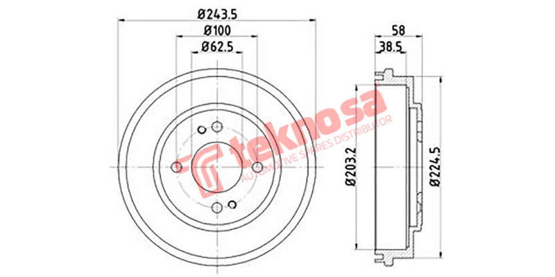 Brake Drum Hyundai Getz 1.4 1.5